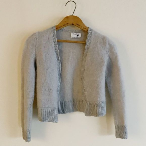 Vintage wool hand made knit open cardigan xs - Picture 2 of 8